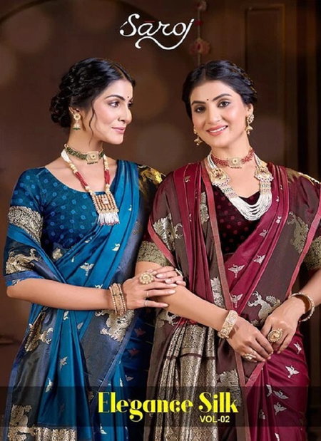 Elegance Silk Vol 2 By Saroj Silk Wholesale Wedding Wear Saree Suppliers In Mumbai